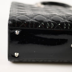 Christian Dior Large Lady Dior Black Patent