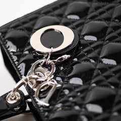 Christian Dior Large Lady Dior Black Patent