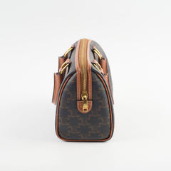 Celine Small Boston in Triomphe Canvas Bag