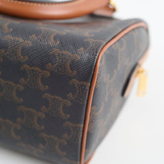 Celine Small Boston in Triomphe Canvas Bag