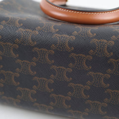 Celine Small Boston in Triomphe Canvas Bag