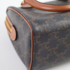 Celine Small Boston in Triomphe Canvas Bag