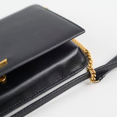 Saint Laurent Mini Phone Case On Chain Black