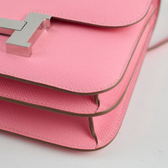 Hermes Mini Constance Azalea Y Stamp
