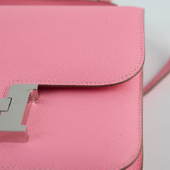 Hermes Mini Constance Azalea Y Stamp