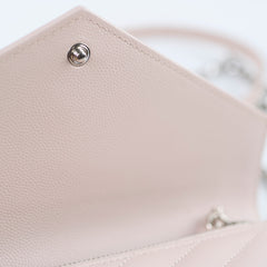 Saint Laurent Cassandre Envelope Wallet on Chain WOC Pink