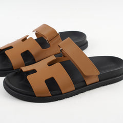 Hermes Chypre Sandal Size 40 Naturel