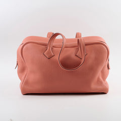 Hermes Victoria Bag 35 Clemence Pink Square Q 2013