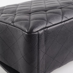 Chanel  Maxi single Flap Quilted Caviar Black