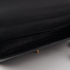Chanel  Maxi single Flap Quilted Caviar Black