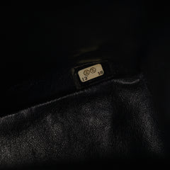 Chanel  Maxi single Flap Quilted Caviar Black