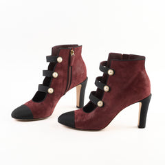 Chanel Heel Boots Suede Size 40.5