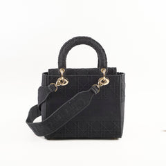 Christian Dior Lady Dior Small Black Fabric - 2020