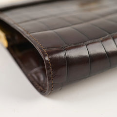 Celine Vintage Triomphe Shoulder Bag Brown