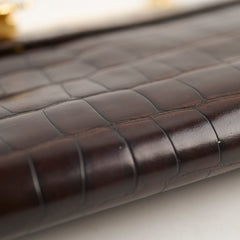 Celine Vintage Triomphe Shoulder Bag Brown