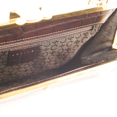 Celine Vintage Triomphe Shoulder Bag Brown