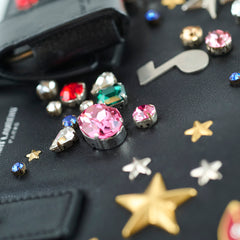 Saint Laurent Sac de Jour Nano Black Crystal Embellished