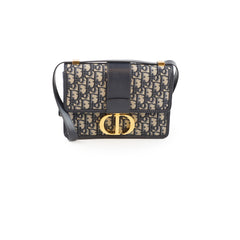 Christian Dior 30 Montaigne Bag Blue Dior Oblique Jacquard