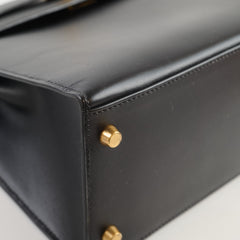 Hermès Kelly 28 Box Black GHW A Square Stamp