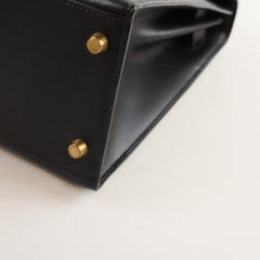 Hermès Kelly 28 Box Black GHW A Square Stamp
