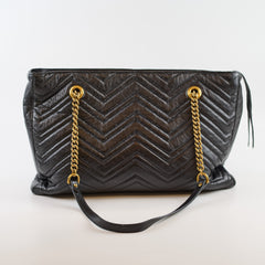 Gucci Medium GG Marmont Matelassé Tote Black