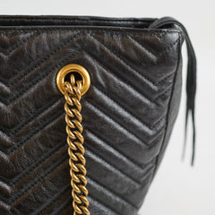 Gucci Medium GG Marmont Matelassé Tote Black