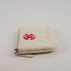 Chanel Caviar O Case White