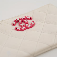 Chanel Caviar O Case White