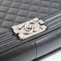 Chanel Boy Lambskin Black New Medium - 21 Series
