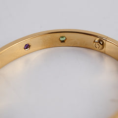 35661 Cartier Classic Love 10 Rainbow Bracelet Yellow Gold Size 16