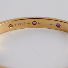 35661 Cartier Classic Love 10 Rainbow Bracelet Yellow Gold Size 16