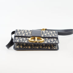 Christian Dior 30 Montaigne Bag Blue Dior Oblique Jacquard