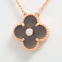 Van Cleef & Arpels Vintage Alhambra Limited Edition 2022 Holiday Obsidian Diamond Necklace