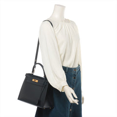 Hermes Kelly 28 Vintage Box Calf Blue Indigo - Stamp Square A 1997