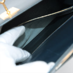 Hermes Kelly 28 Vintage Box Calf Blue Indigo - Stamp Square A 1997