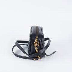 Gucci Mini Marmont Matelasse Camera Crossbody Bag Black