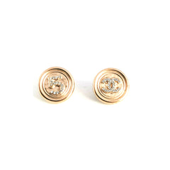 Chanel Earrings Round N5 Diamond Gold