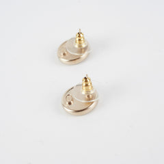 Chanel Earrings Round N5 Diamond Gold