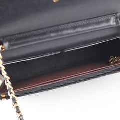 Chanel Wallet on Chain WOC Black Microchipped