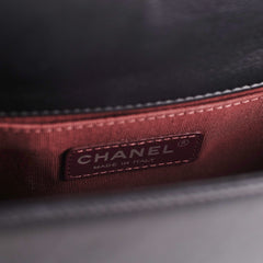 Chanel Old Medium Boy Chevron Black