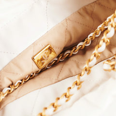 ITEM 10 - Chanel 22 Mini White Calfskin Bag - Microchipped