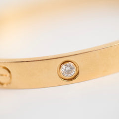 Cartier Love Bracelet 4 Diamond PG Size 16