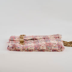 Chanel Tweed Pink Vertical Lock Reissue