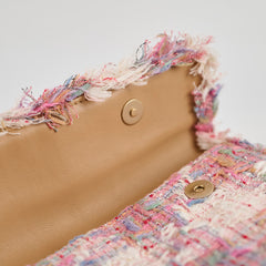 Chanel Tweed Pink Vertical Lock Reissue