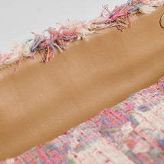 Chanel Tweed Pink Vertical Lock Reissue