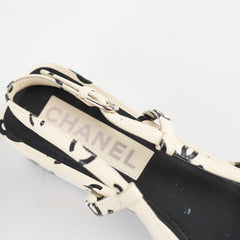 Chanel CC Sandal Slingbacks White Size 39