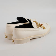 Chanel Loafers White Size 38