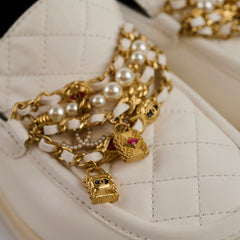 Chanel Loafers White Size 38