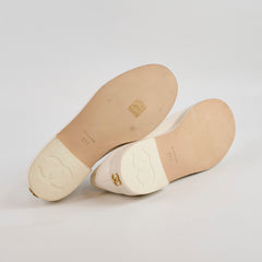 Chanel Loafers White Size 38