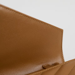 Saint Laurent Cassandre Wallet on Chain WOC Tan